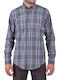 Langärmlig Flanell Hemd Geprüft Blau