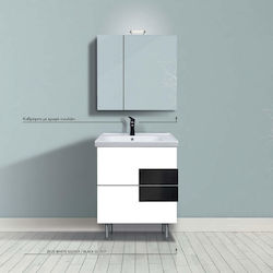 Chrisart Zeus 70 Waschtisch mit Waschbecken & S...