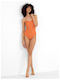 Outhorn One-Piece Swimsuit with Open Back Orange