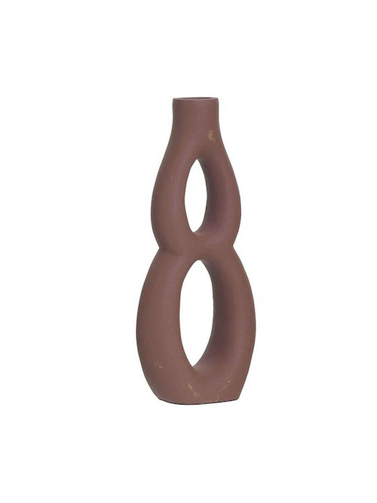 Inart Decorative Vase Brown 10x5x25cm