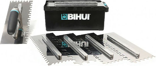 Bihui Fliesenspachtel Metallisch 280x115mm mit Kunststoffgriff Set 8Stück PTSJR8