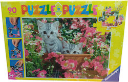 Kinderpuzzle Tabby Cats für 5++ Jahre 90pcs Ravensburger