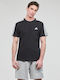 Adidas Herren T-Shirt Kurzarm Schwarz