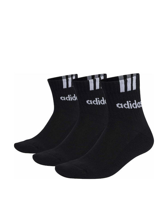 adidas 3 Stripes Linear Черни 3 чифта