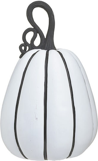 Inart Decorative Pumpkin made of Polyresin White Black 20x18x31cm 1pcs
