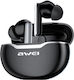 Awei T50 In-ear Bluetooth Handsfree Earphones with Sweat Resistance and Charging Case Black