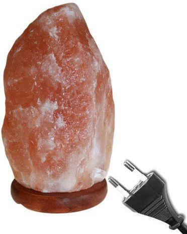 Dekorative Lampe Himalaya-Salz mit Fassung für E14 Lampe Orange