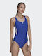 Adidas Athletic One-Piece Swimsuit Blue