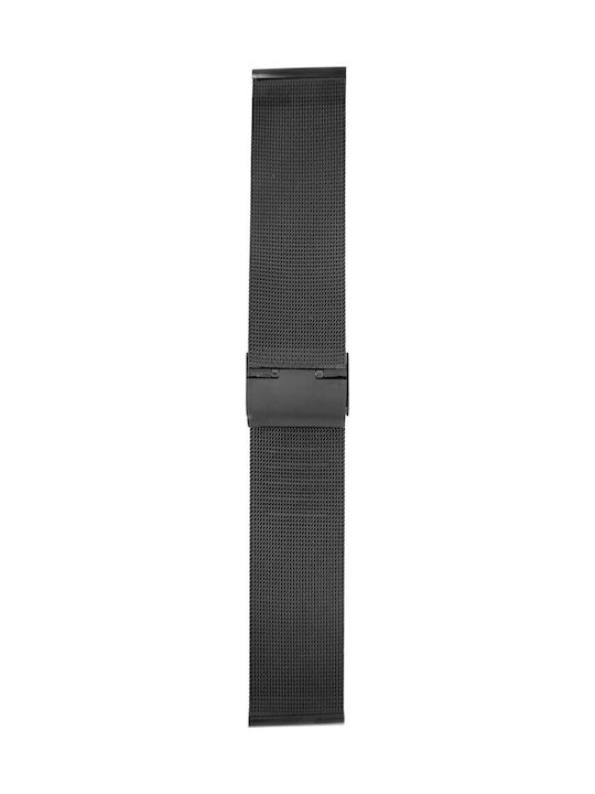 Mertzios.gr Metallic-Armband Schwarz 14mm