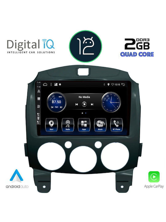 Digital IQ Автомобилна Аудио Система (Блутут/USB/AUX/WiFi/GPS/Apple-Carplay/Android-Auto/CD) с Тъчскрийн 9"