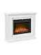 HomCom Floor Electric Fireplace 2000W 98x80cm White