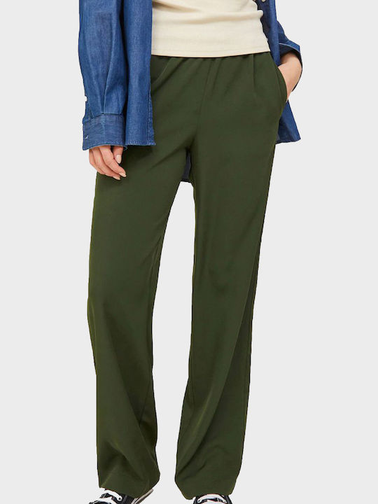 Jack & Jones Damen Hoch tailliert Stoff Hose mit Gummizug Kombu Green Jack & Jones Damen Hoch tailliert Stoff Hose mit Gummizug Kombu Green