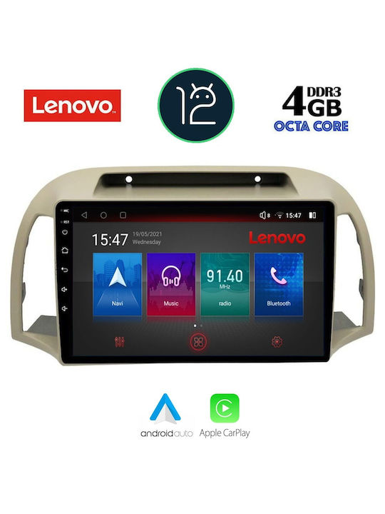 Lenovo Sistem Audio Auto pentru Nissan Micra 2002-2010 (Bluetooth/USB/AUX/WiFi/GPS/Partitură) cu Ecran Tactil 9"