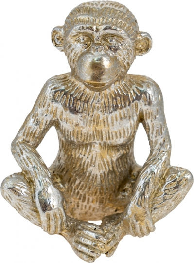 Zen Collection Διακοσμητικός Πίθηκος Πολυρητίνης σε Ασημί 11x9x13cm Zen Collection Διακοσμητικός Πίθηκος Πολυρητίνης σε Ασημί 11x9x13cm