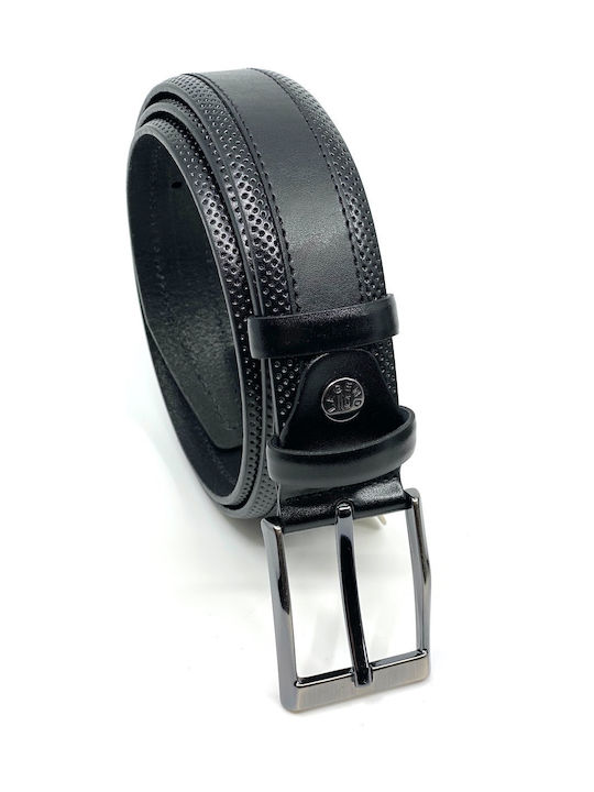 Legend Accessories Ανδρική Ζώνη Δερμάτινη Μαύρη