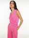 Toi&Moi Women's Blouse Sleeveless with V Neckline Pink