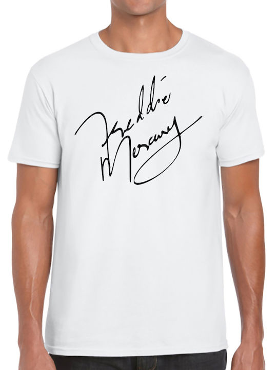 T-shirt Queen Freddie Mercury σε Λευκό χρώμα