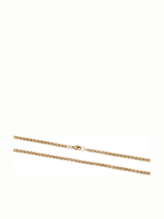 Senza Chain Neck made of Steel Gold-plated Thin...