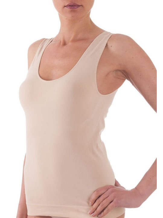 DIANA - 53 Elastic T-shirt without seams, with wide waistband in leather