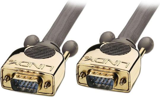 Lindy Cable VGA male - VGA male Μαύρο/Χρυσό 30m (37826)