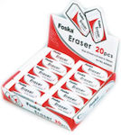 Foska white eraser for pencil 6x2,5 cm