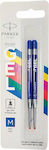 Parker Gel Economy Ersatz-Tinte für Kugelschreiber in Blau Farbe 2Stück