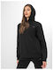 Damen Sweatshirt Kapuzen Schwarz