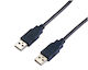 VCOM USB 2.0 Cable USB-A male - USB-A male Μαύρο 2m (CU203-B-2m)