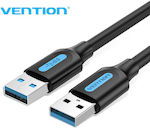 Vention USB 3.0 Cable USB-A male - USB-A male Μαύρο 1.5m (CONBG)