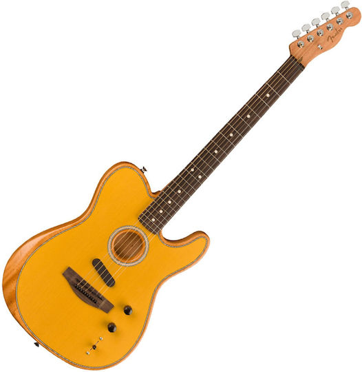 Fender Полуакустичен Китара Acoustasonic Player Telecaster Блондинка с ирис
