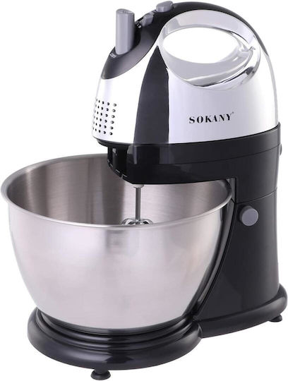 Sokany KF-906CS Μίξερ με Inox Κάδο 4lt Μαύρο 400W