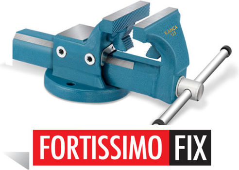 Kanca Fixed Countertop Steel Vise With Maximum Opening 125mm