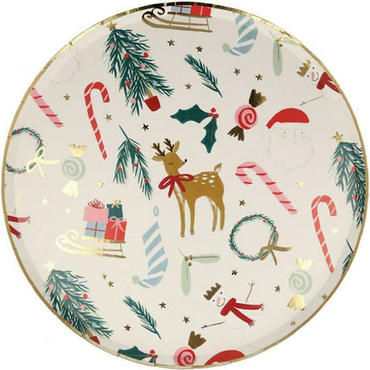 Meri Meri Reindeer Plate 8 Pieces Meri Meri Reindeer Plate 8 Pieces