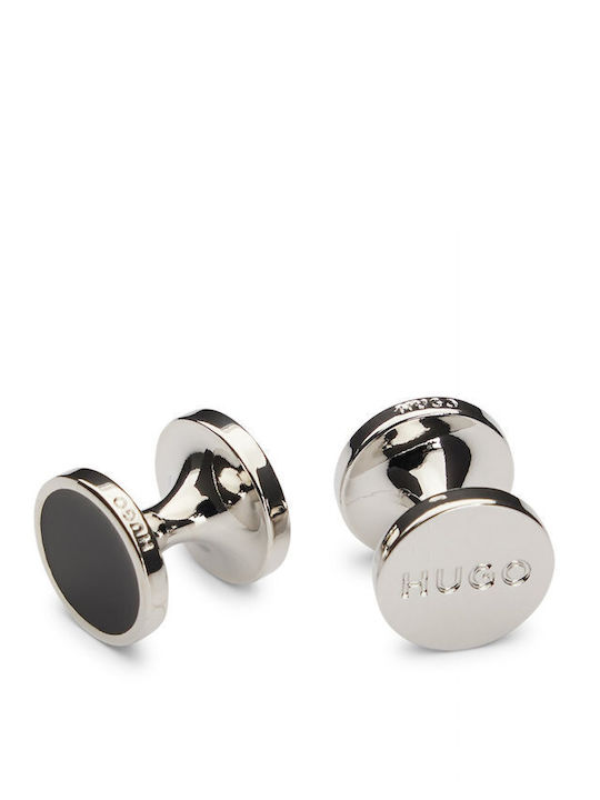 Hugo Etokeep Cufflinks from Steel in Black Color
