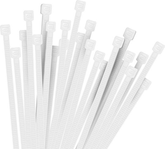 Maestro Cable Ties Plastic 500mm x 7.6mm in White Colour (100 pcs)