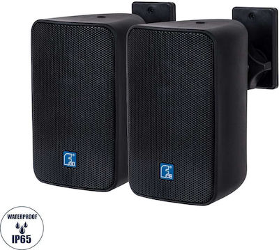 GloboStar FDB ES104WT Passive Wall Speaker 40W (Pair) Black 98000