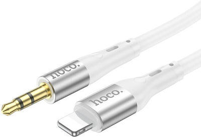 Hoco UPA22 3.5mm to Lightning Cable Λευκό 1m