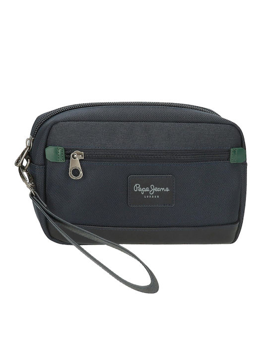 Pepe Jeans Toiletry Bag in Blue color 24.5cm