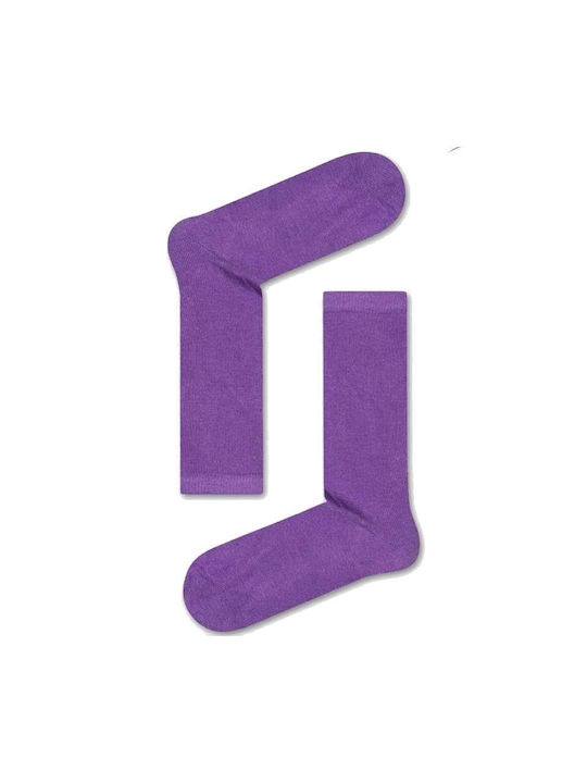 Women's Solid Color Socks in Purple Color