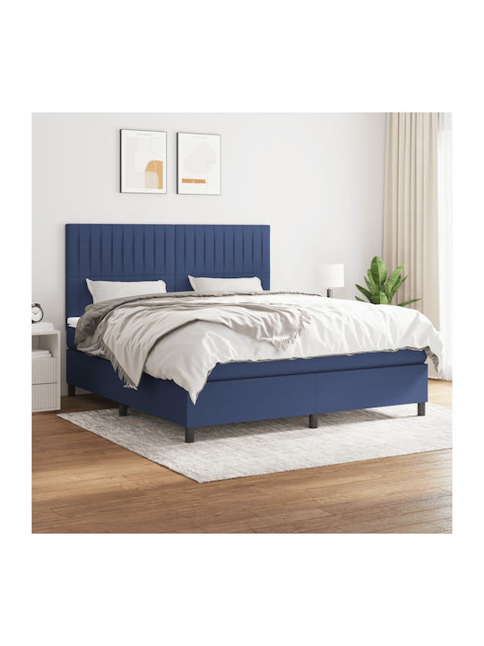 Bett Übergröße Mit Stoff bezogen Blau mit Latte...