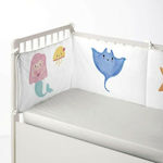 Cool Kids Mermaid Crib Bumpers Classic Inside White 40x180cm