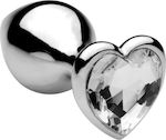 Toyz4lovers Heart Jewel Plug Large Πρωκτική Σφήνα σε Διάφανο χρώμα