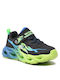 Kids Sneakers Thermo Flash Heat-Flux with Straps & Lights Black