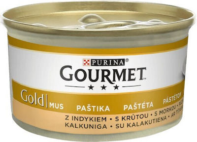 Purina Gourmet Gold Nasses Katzenfutter für Katze in Dose mit Türkei 85gr 286866