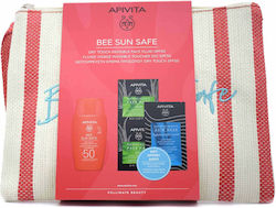 Apivita Bee Sun Safe Dry Touch Invisible 50SPF Комплект с Слънцезащитен крем за лице