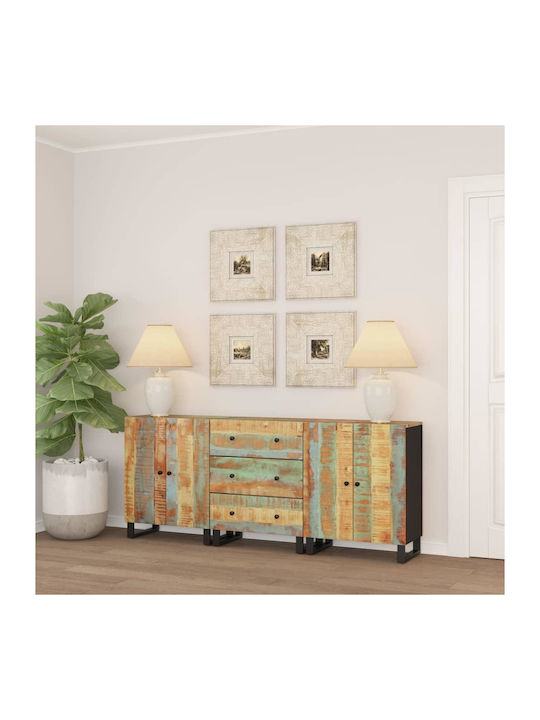 Μπουφές από Ξύλο με Συρτάρια Φυσικό 180x33x75cm