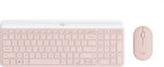 Logitech MK470 Kabellos Tastatur & Maus Set Englisch US Rosa