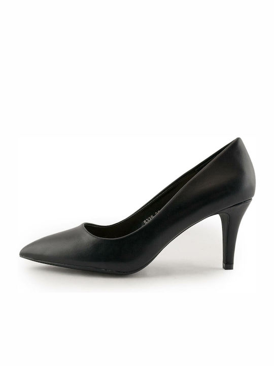 Love4shoes Pointed Toe Black Medium Heels
