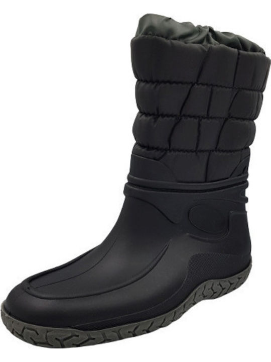 Women's Fur Lined Wellies Black