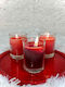 JK Home Decoration Base Candle Holder suitable for Tealights Glass Red 21x21cm 1pcs